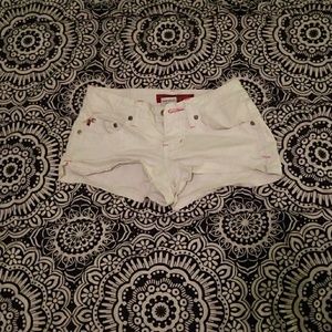SOLD White denim shorts